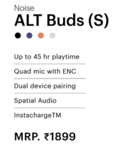Alternative view of Noise ALT Buds (S)