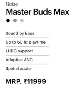 Alternative view of Noise Master Buds Max