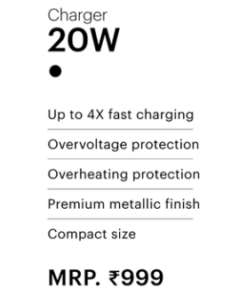 Alternative view of Charger 20W
