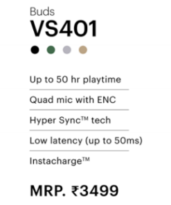 Alternative view of Buds VS401