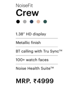 Alternative view of Noise Fit Crew