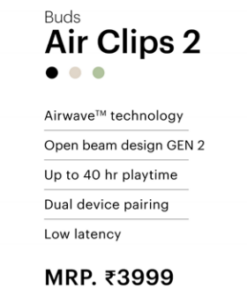 Alternative view of Buds Air Clips 2