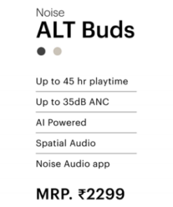 Alternative view of Noise ALT Buds