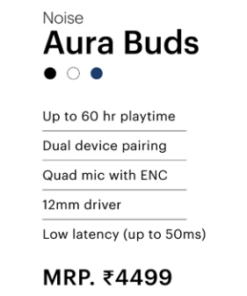 Alternative view of Noise Aura Buds