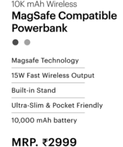 Alternative view of 10K mAh MagSafe Compatible Powerbank
