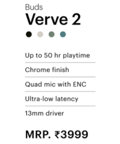 Alternative view of Buds Verve 2