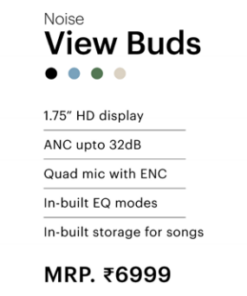 Alternative view of Noise View Buds