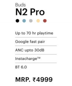 Alternative view of Buds N2 Pro