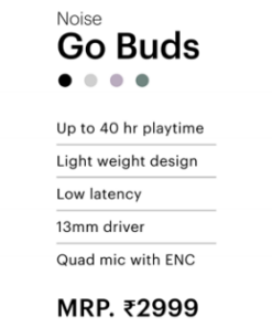 Alternative view of Noise Go Buds